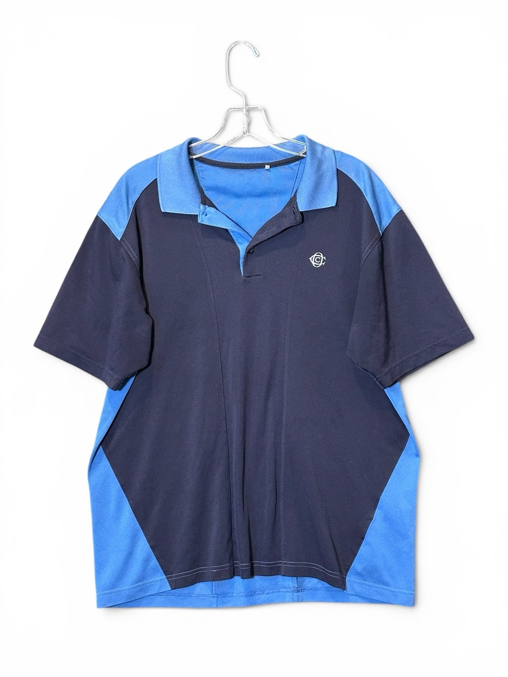 Oakmont Country Club Adidas L Blue Polo Golf Course Collared Shirt Monogram Logo
